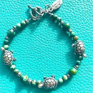 Sterling Silver and Turquoise Turtle Bracelet